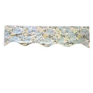Ellis Hydrangea Lined Scalloped Swag Valance Curtain Cottage Chic 69”X 17”
